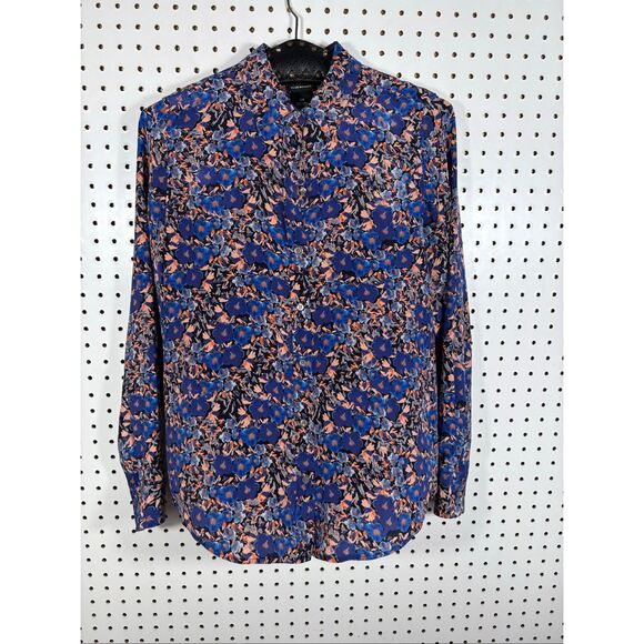 Club Monaco woman’s  floral button down silk blouse size S - Picture 1 of 4
